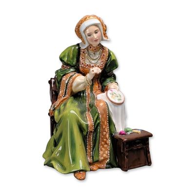 Sale Photo Thumbnail #277: Royal Doulton Six Wives of Henry VIII Porcelain Figurine, Anne of Cleves HN3356