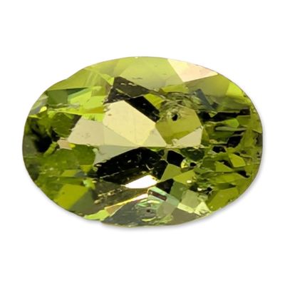 Sale Photo Thumbnail #609: Loose Oval Cut Yellowish Green Peridot Gemstone