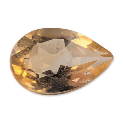 Sale Photo Thumbnail #384: Pear-Shaped Faceted Yellow Gemstone