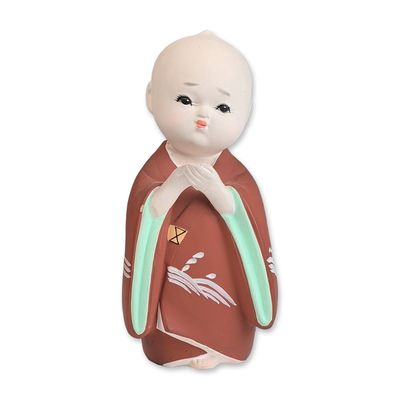 Sale Photo Thumbnail #131: Gumps Japanese Hakata Earthenware Monk Figurine