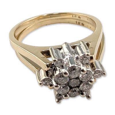 Sale Photo Thumbnail #353: 14K Yellow Gold Reversible Flip Lolite and Diamond Ring