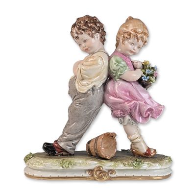 Sale Photo Thumbnail #475: King's Italy P. Merli Capodimonte Porcelain Children Figurine