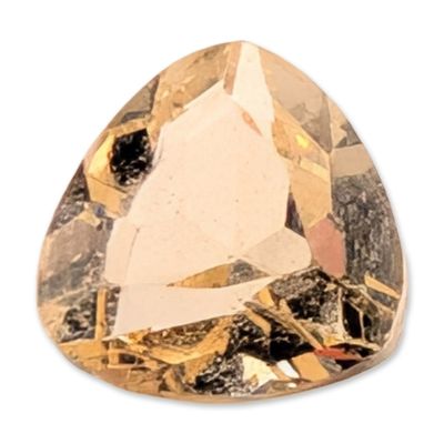Sale Photo Thumbnail #170: Trillion Cut Light Yellow Faceted Citrine Gemstone