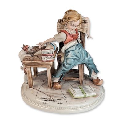 Sale Photo Thumbnail #477: Tiziano Galli Capodimonte Stanchezza Infantile Porcelain Figurine
