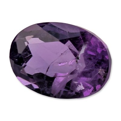 Sale Photo Thumbnail #377: Oval Faceted Purple Amethyst Gemstone