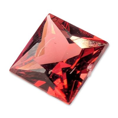 Sale Photo Thumbnail #176: Loose Red Modified Square Princess Cut Garnet Gemstone
