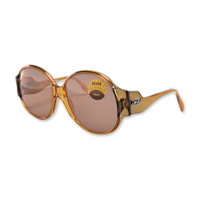 Sale Photo Thumbnail #629: Zeiss Marwitz Amber Acetate Oversized Sunglasses