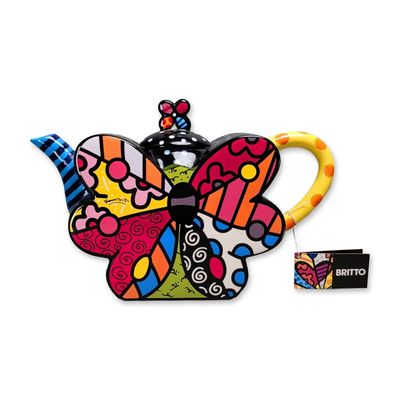 Sale Photo Thumbnail #242: Romero Britto 2009 Butterfly Ceramic Teapot