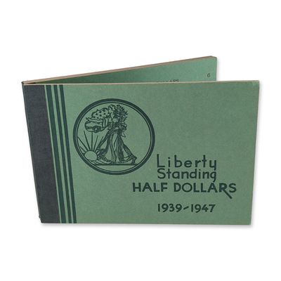 Sale Photo Thumbnail #218: 1939-1946 US Liberty Standing 90 Percent Silver Half Dollar Album
