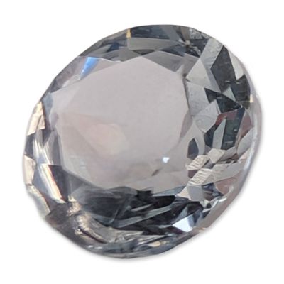 Sale Photo Thumbnail #162: Pale Blue Faceted Round Aquamarine Gemstone