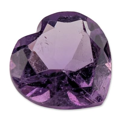 Sale Photo Thumbnail #147: Heart Shape Faceted Purple Amethyst Gemstone