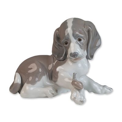 Sale Photo Thumbnail #62: Lladro Glazed Porcelain Figurine Dog with Snail 01001139