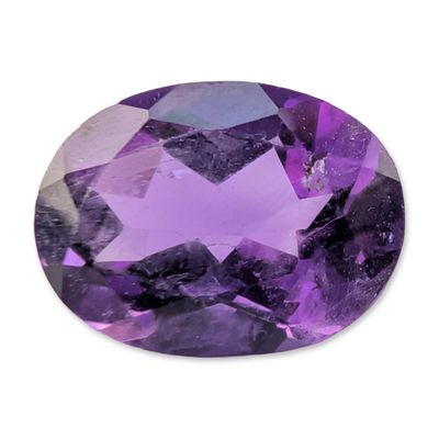 Sale Photo Thumbnail #586: Oval Faceted Purple Amethyst Gemstone