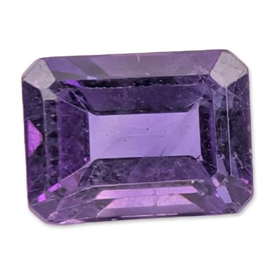 Sale Photo Thumbnail #575: Emerald Cut Purple Amethyst Gemstone