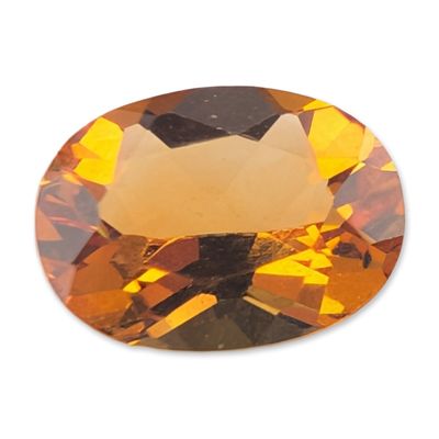 Sale Photo Thumbnail #390: Oval Modified Brilliant Cut Yellow-Orange Citrine Gemstone