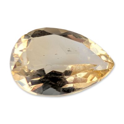 Sale Photo Thumbnail #400: Pear Cut Yellow Morganite Gemstone