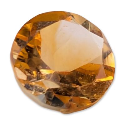 Sale Photo Thumbnail #388: Round Brilliant Cut Golden Yellow Citrine Gemstone