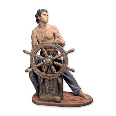 Sale Photo Thumbnail #65: Lladro Stormy Sea Sailor Gres Porcelain Figurine