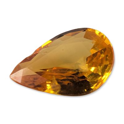 Sale Photo Thumbnail #618: Faceted Golden Yellow Pear Cut Loose Topaz Gemstone