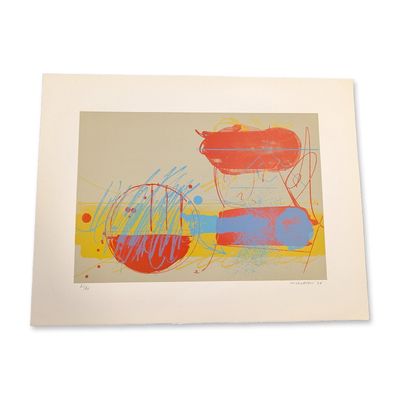 Sale Photo Thumbnail #107: Sam Middleton (American, 1927-2015) Abstract Composition Lithograph on Paper, Signed