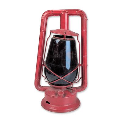 Sale Photo Thumbnail #117: Dietz Monarch Red Painted Steel Hurricane Lantern