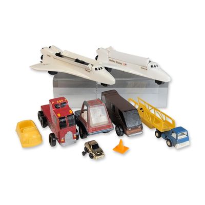 Sale Photo Thumbnail #536: 9pc Assorted Vintage NASA Space Shuttle with Wooden, Plastic and Metal Toy Trucks