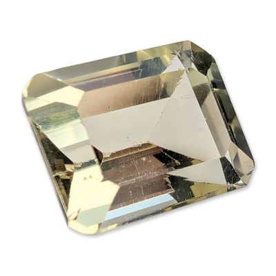 Sale Photo Thumbnail #172: Loose Emerald Cut Pale Citrine Gemstone
