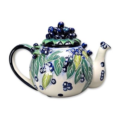 Sale Photo Thumbnail #48: Blue Sky Clayworks Teapot, Icing on the Cake, by Jeanette McCall