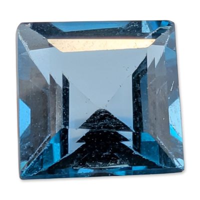 Sale Photo Thumbnail #395: Blue Topaz Square Emerald Cut Gemstone
