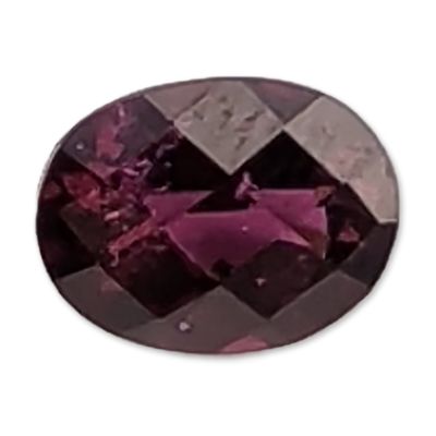 Sale Photo Thumbnail #606: Oval Faceted Reddish Purple Garnet Gemstone