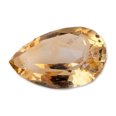 Sale Photo Thumbnail #166: Faceted Pear-Cut Golden-Yellow Loose Citrine Gemstone