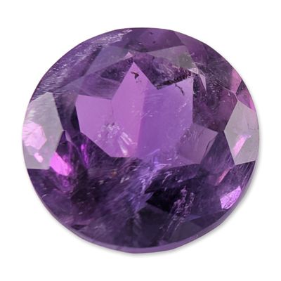 Sale Photo Thumbnail #380: Round Faceted Purple Amethyst Gemstone