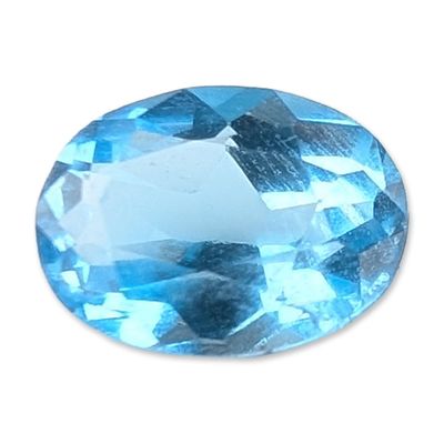 Sale Photo Thumbnail #411: Oval Cut Swiss Blue Topaz Gemstone