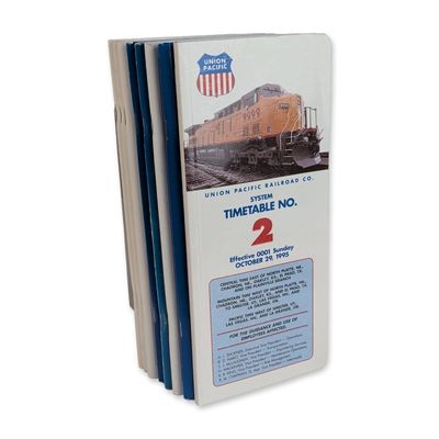 Sale Photo Thumbnail #215: 9pc Union Pacific Railroad Company Employee System Timetables Reference Booklets