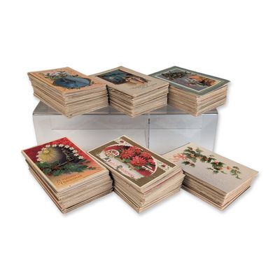 Sale Photo Thumbnail #639: Large Collection of Antique Christmas Postcards