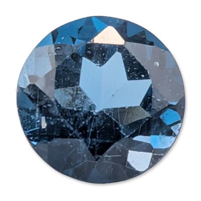 Sale Photo Thumbnail #620: Round Brilliant Cut Blue Topaz Gemstone