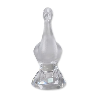 Sale Photo Thumbnail #22: Lalique France Frosted and Clear Crystal Swan Figurine