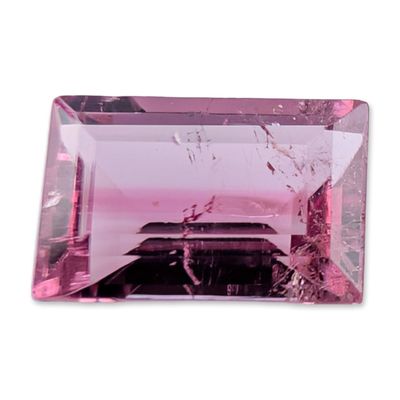 Sale Photo Thumbnail #412: Loose Rectangular Step Cut Pink Tourmaline Gemstone