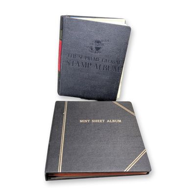 Sale Photo Thumbnail #427: 2pc Minkus Supreme Global Stamp Album and Mint Sheet Album