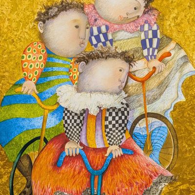 Sale Photo Thumbnail #108: Graciela Rodo Boulanger (Bolivian, born 1935) Color Lithograph, Autour Du Monde, Signed