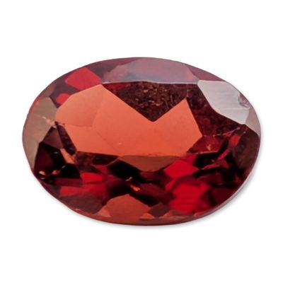 Sale Photo Thumbnail #396: Oval Faceted Deep Red Gemstone