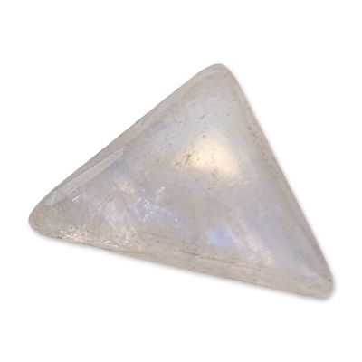 Sale Photo Thumbnail #608: Triangular Cabochon Loose Blue Flash Moonstone