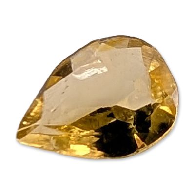 Sale Photo Thumbnail #593: Loose Pear-Cut Yellow Citrine Gemstone