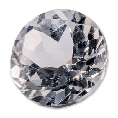 Sale Photo Thumbnail #188: Round Brilliant Cut Colorless Faceted Topaz Gemstone