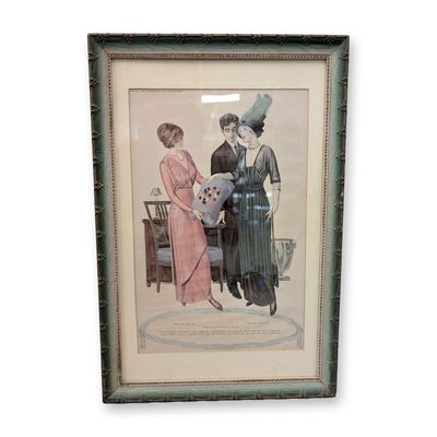 Sale Photo Thumbnail #547: The Delineator Fashion Illustration Print - Framed Edwardian Era Art