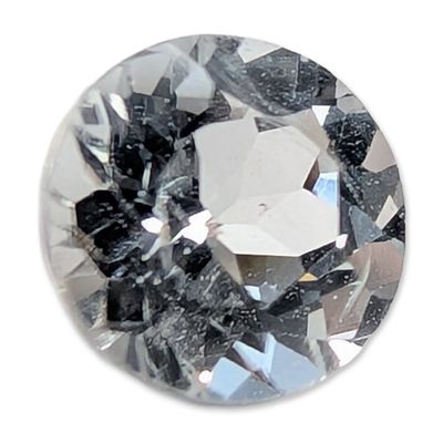 Sale Photo Thumbnail #408: Round Brilliant Cut Colorless Topaz Gemstone