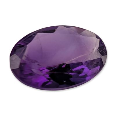 Sale Photo Thumbnail #158: Oval Faceted Purple Amethyst Gemstone