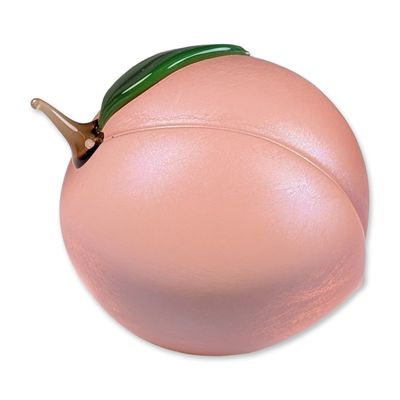 Sale Photo Thumbnail #29: Orient and Flume Iridescent Pink Glass Peach Paperweight