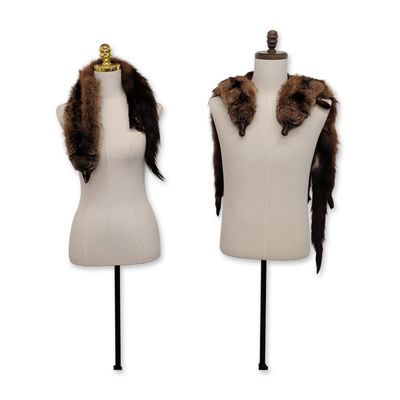 Sale Photo Thumbnail #416: Two Vintage Mink Fur Stoles