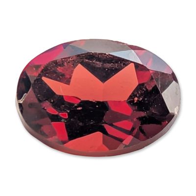 Sale Photo Thumbnail #404: Oval Faceted Red Garnet Gemstone